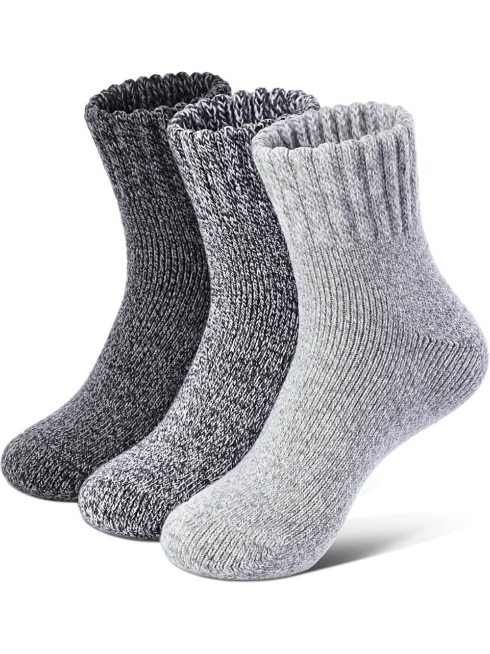 Cozy Merino Wool Socks for Women - 3 Pairs Thick Thermal Crew Boot Socks for